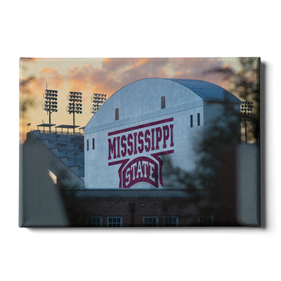 Mississippi State Bulldogs - Mississippi State Sunset - College Wall Art #Canvas