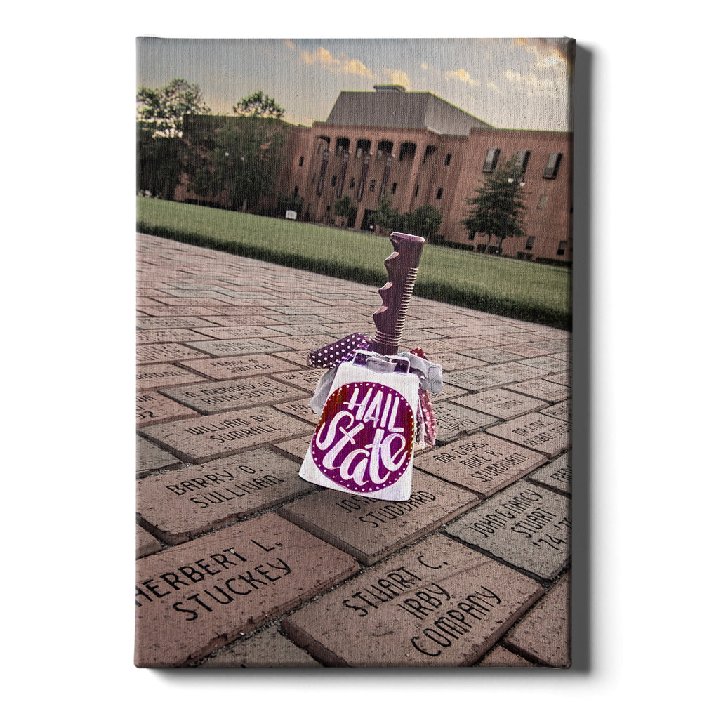 Mississippi State Bulldogs - Hail State Cowbell - College Wall Art #Canvas
