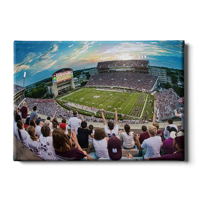 Mississippi State Bulldogs - Fisheye View - College Wall Art #Canvas