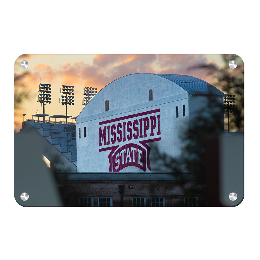 Mississippi State Bulldogs - Mississippi State Sunset - College Wall Art #Canvas
