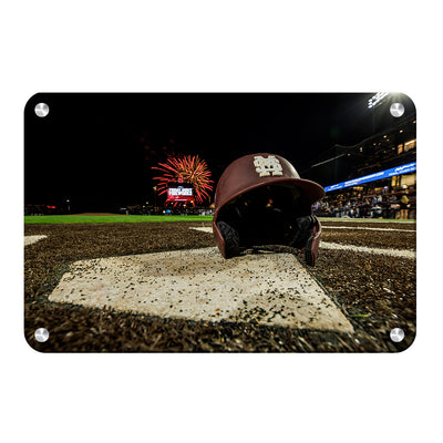 Mississippi State Bulldogs - MSU Baseball Fireworks - College Wall Art #Metal