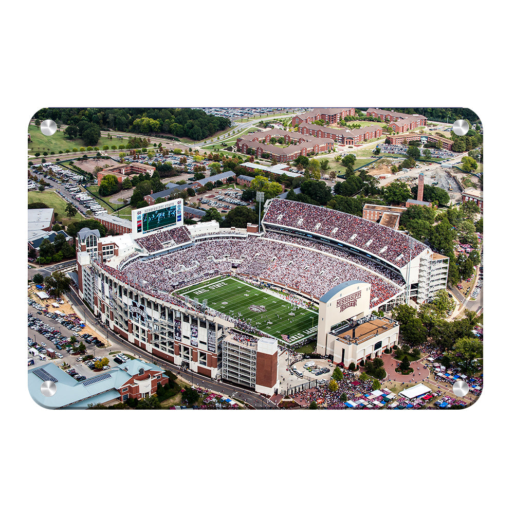 Mississippi State Bulldogs - Aerial Davis Wade Stadium - College Wall Art #Canvas