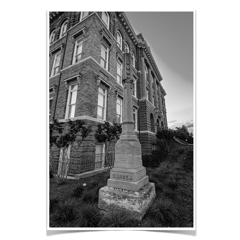 Mississippi State Bulldogs - Darden B&W - College Wall Art #Canvas 