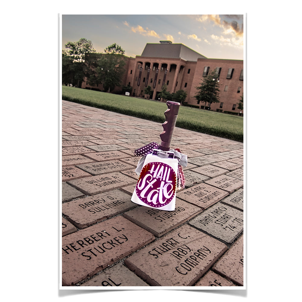 Mississippi State Bulldogs - Hail State Cowbell - College Wall Art #Canvas