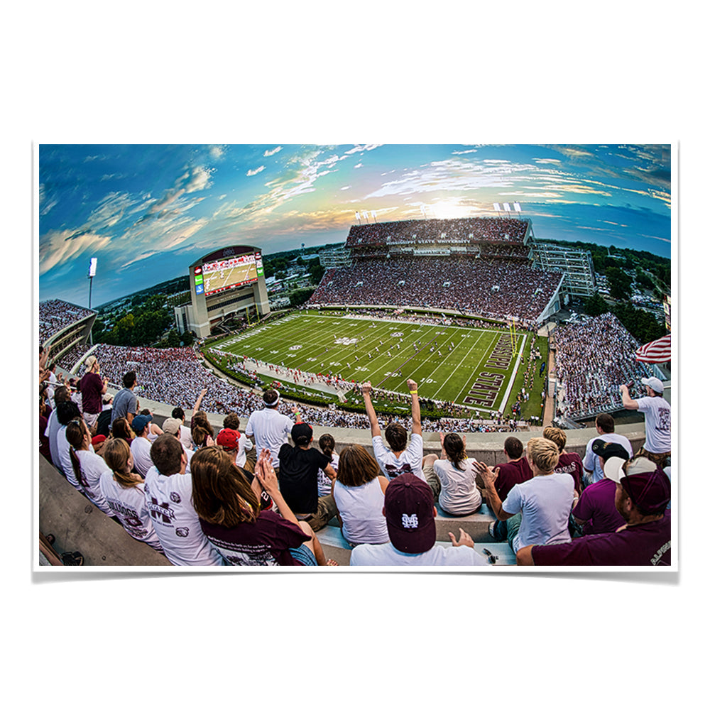 Mississippi State Bulldogs - Fisheye View - College Wall Art #Canvas