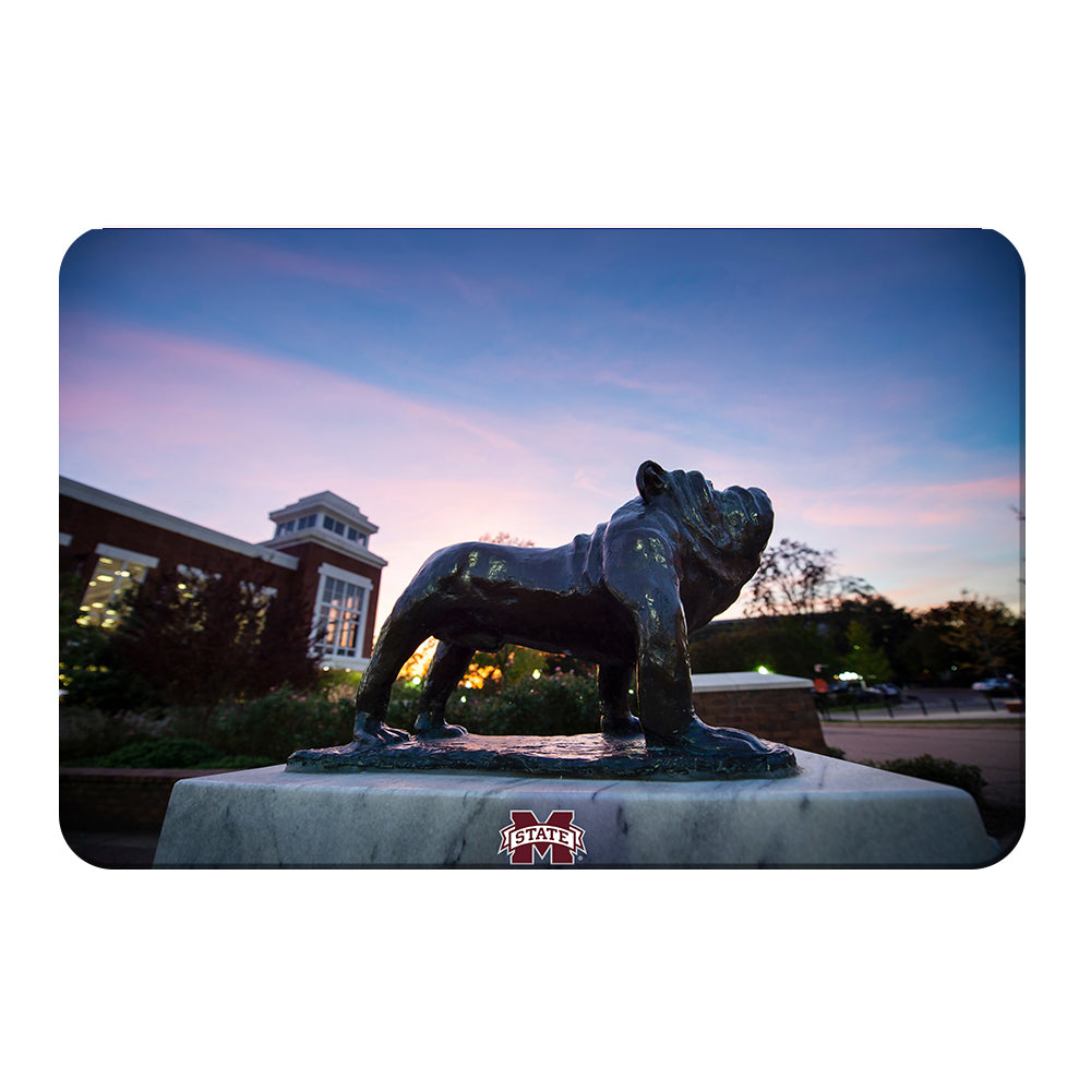 Mississippi State Bulldogs - Bully Statue Colvard Union Sunset - College Wall Art #Canvas