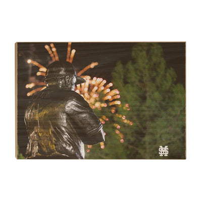 Mississippi State Bulldogs - Polk Fireworks - College Wall Art #Wood