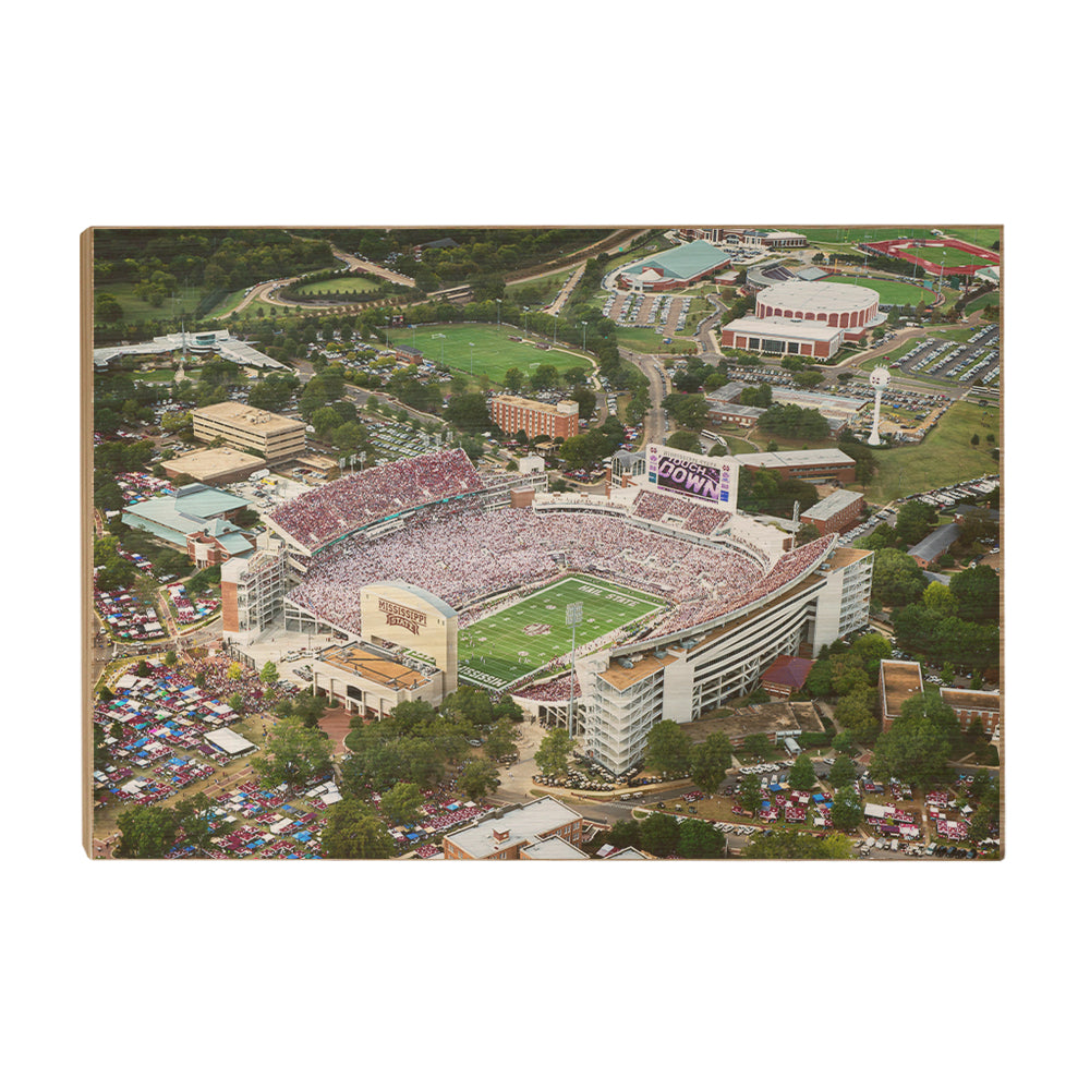 Mississippi State Bulldogs - Touchdown Aerial Davis Wade Stadium - College Wall Art #Canvas