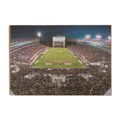 Mississippi State Bulldogs - Davis Wade Stadium Sunset - College Wall Art #Wood