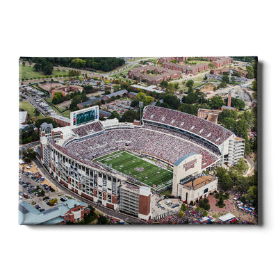 Mississippi State Bulldogs - Aerial Davis Wade Stadium - College Wall Art #Canvas