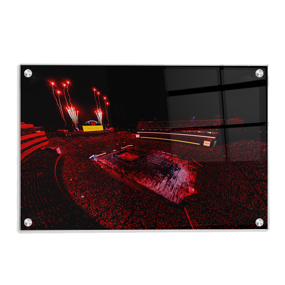 Nebraska Cornhuskers - Volleyball Day under the LED's - College Wall Art #Canvas