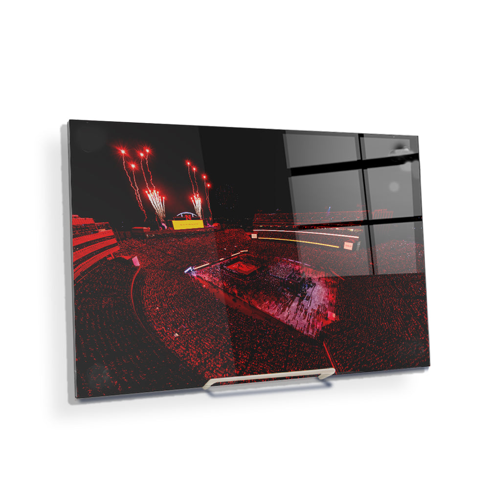 Nebraska Cornhuskers - Volleyball Day under the LED's - College Wall Art #Canvas