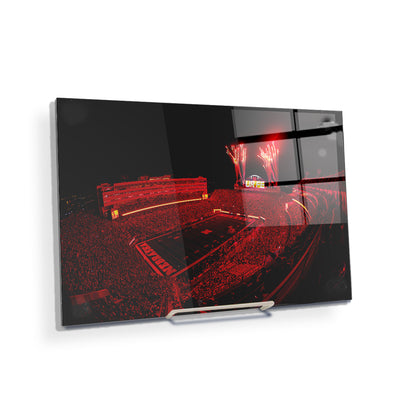 Nebraska Cornhuskers - Nebraska Red Lights - College Wall Art #Acrylic Mini