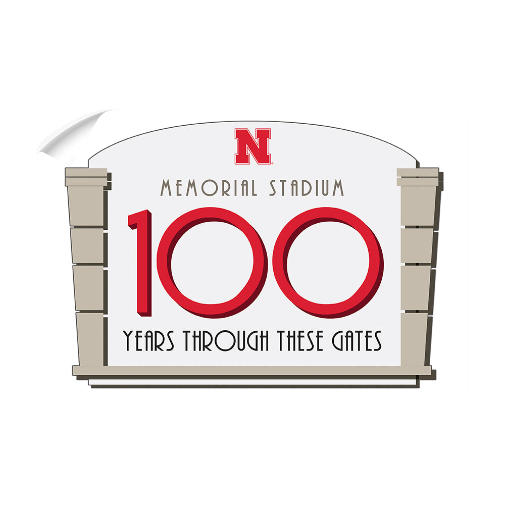 Nebraska Cornhuskers - Memorial Stadium 100 Years Through These Gates - College Wall Art #Canvas