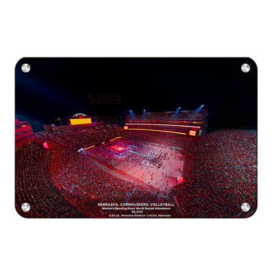 Nebraska Cornhuskers - Volleyball Day in Nebraska 92,003 -  College Wall Art #Metal