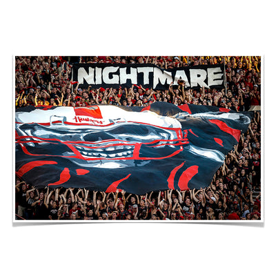 Nebraska Cornhuskers - Nightmare - College Wall Art #Poster