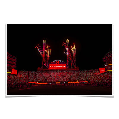 Nebraska Cornhuskers - Volleyball Day under the LED's - College Wall Art #Poster