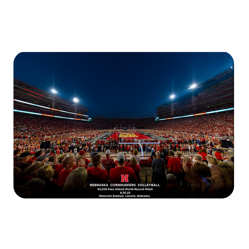 Nebraska Cornhuskers - Nebraska Cornhuskers Volleyball 92,003 World Record Match - College Wall Art #Canvas