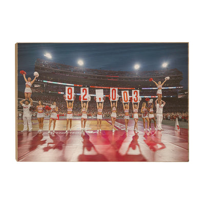 Nebraska Cornhuskers - 92,003 - College Wall Art #Wood