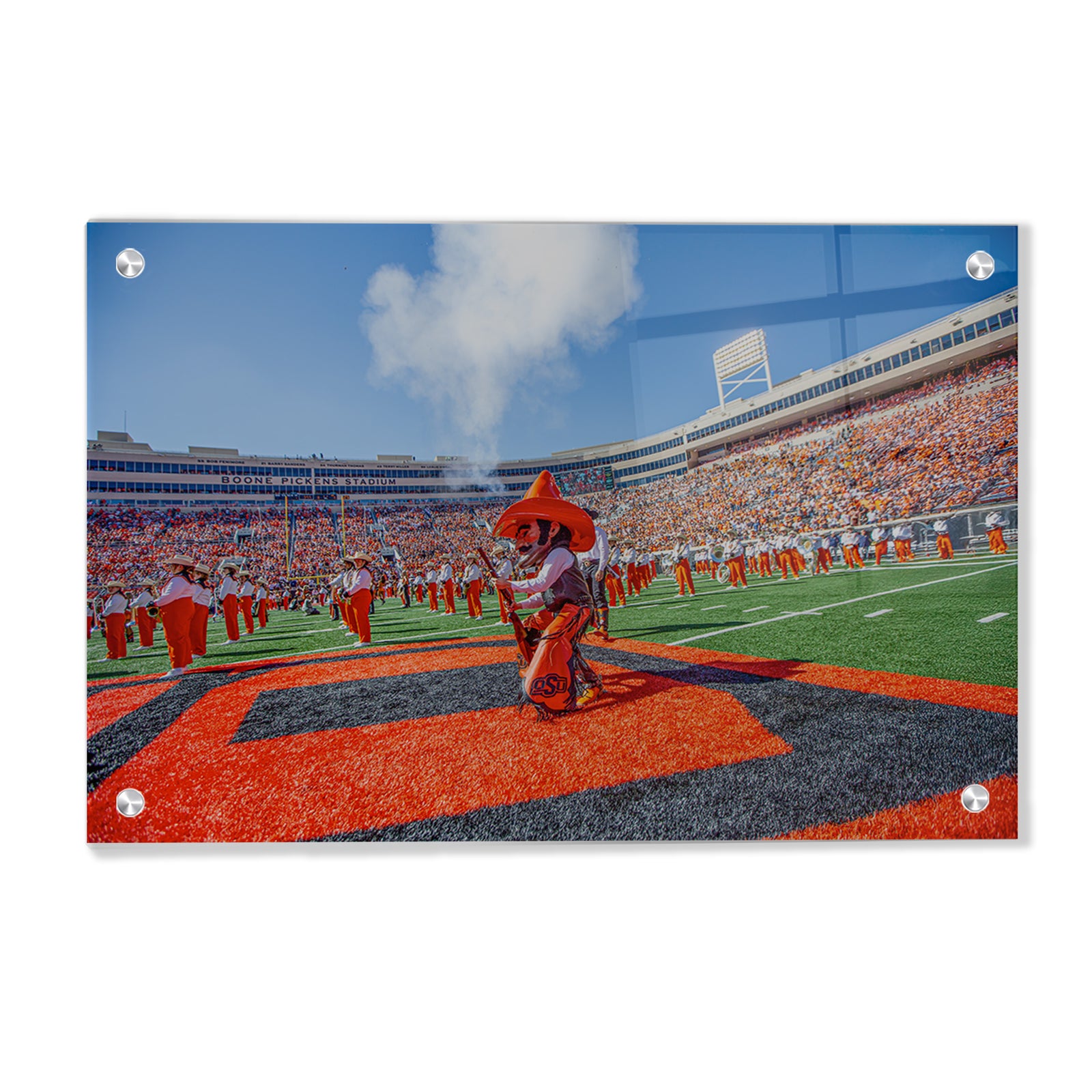Oklahoma State Cowboys - Pistol Pete on the 50 - College Wall Art #Canvas