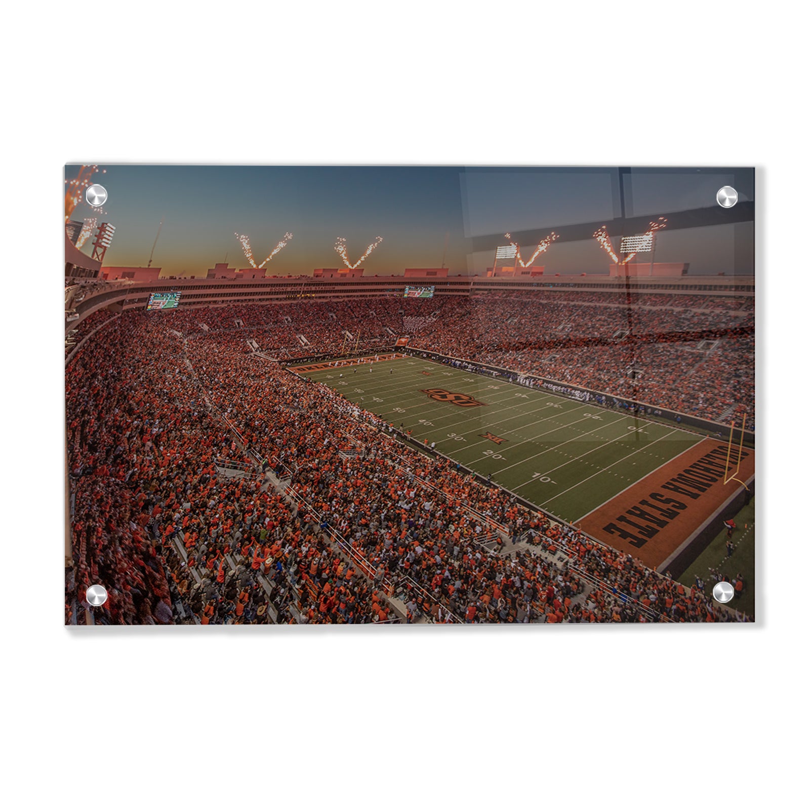 Oklahoma State Cowboys - Boone Pickens Stadium Sunset - College Wall Art #Canvas