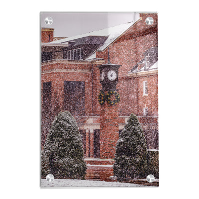 Oklahoma State Cowboys - Clock Tower Snow - College Wall Art #Acrylic