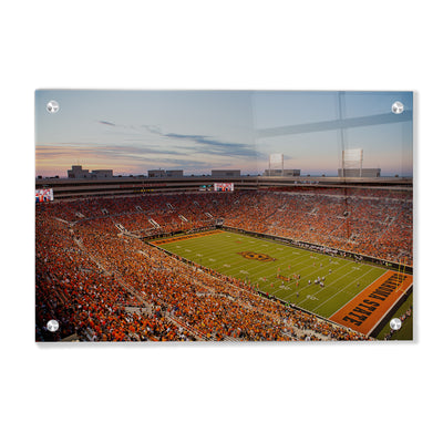 Oklahoma State Cowboys - OSU Orange Out Sunset - College Wall Art #Acrylic