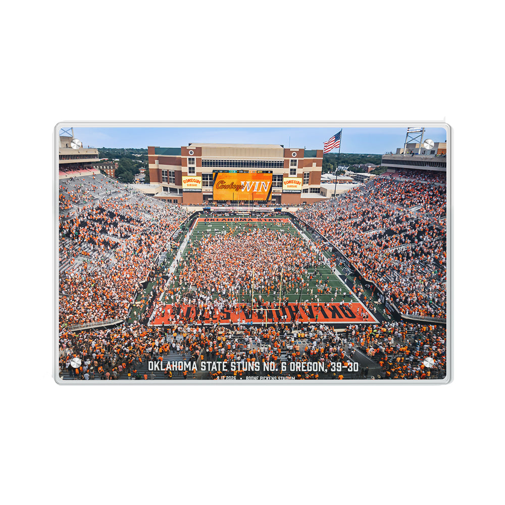 Oklahoma State Cowboys - Oklahoma State Stuns No. 6 Oregon - College Wall Art #Canvas