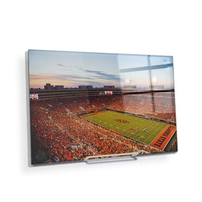 Oklahoma State Cowboys - OSU Orange Out Sunset - College Wall Art #Acrylic Mini