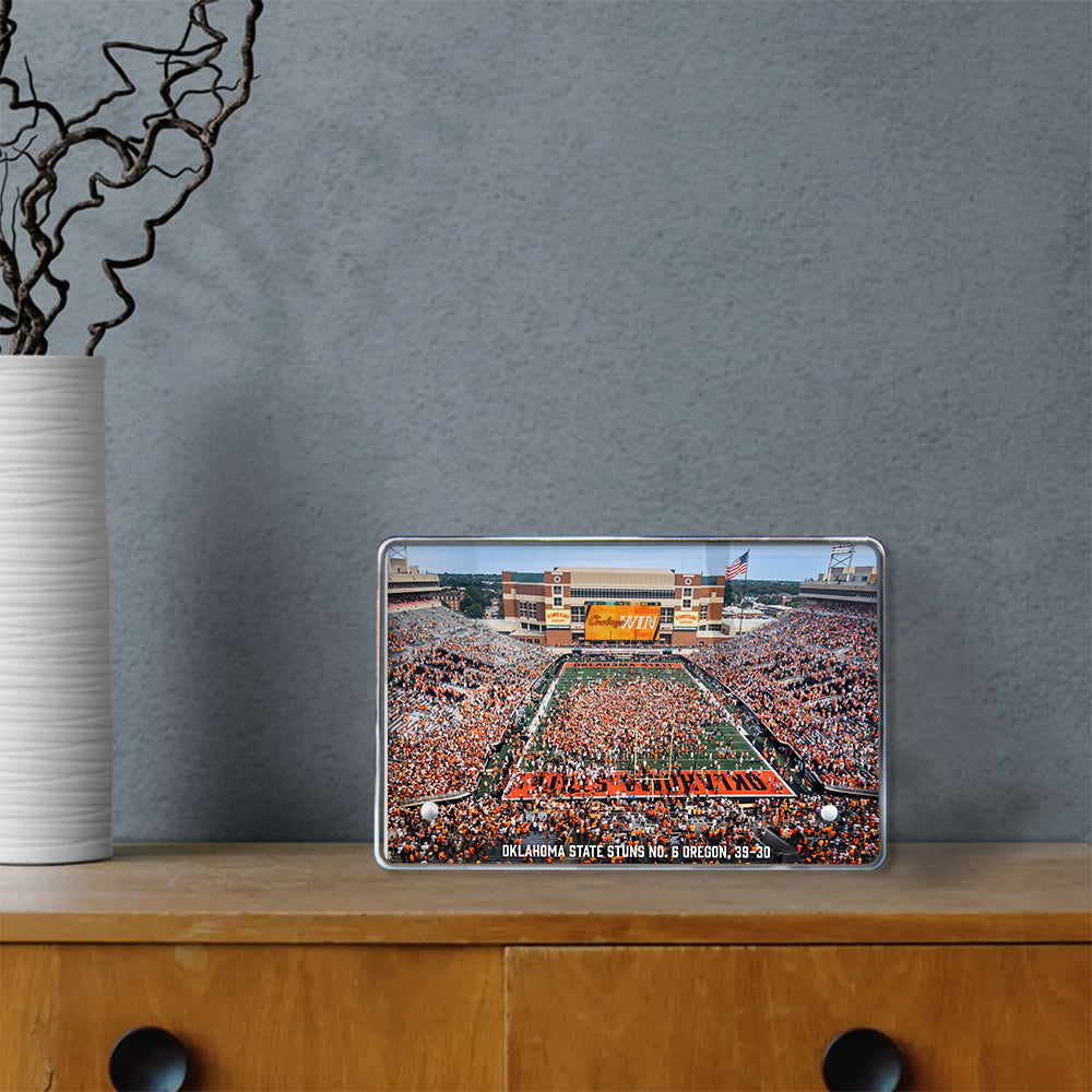 Oklahoma State Cowboys - Oklahoma State Stuns No. 6 Oregon - College Wall Art #Canvas