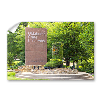 Oklahoma State Cowboys - OSU Boot Topiary - College Wall Art #Wall Decal