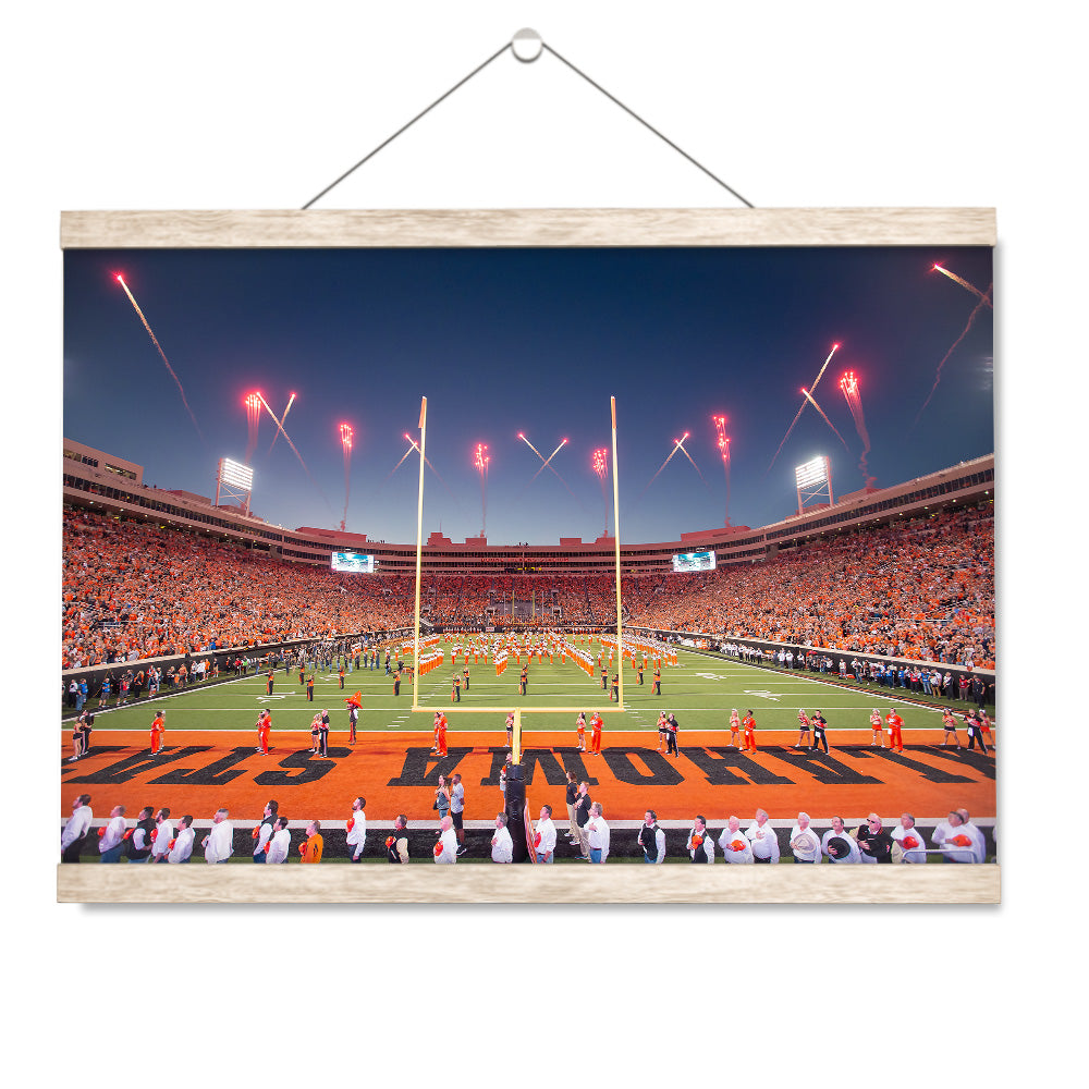 Oklahoma State Cowboys - Oklahoma State Fireworks - College Wall Art #Canvas