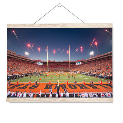 Oklahoma State Cowboys - Oklahoma State Fireworks - College Wall Art #Hanging Canvas