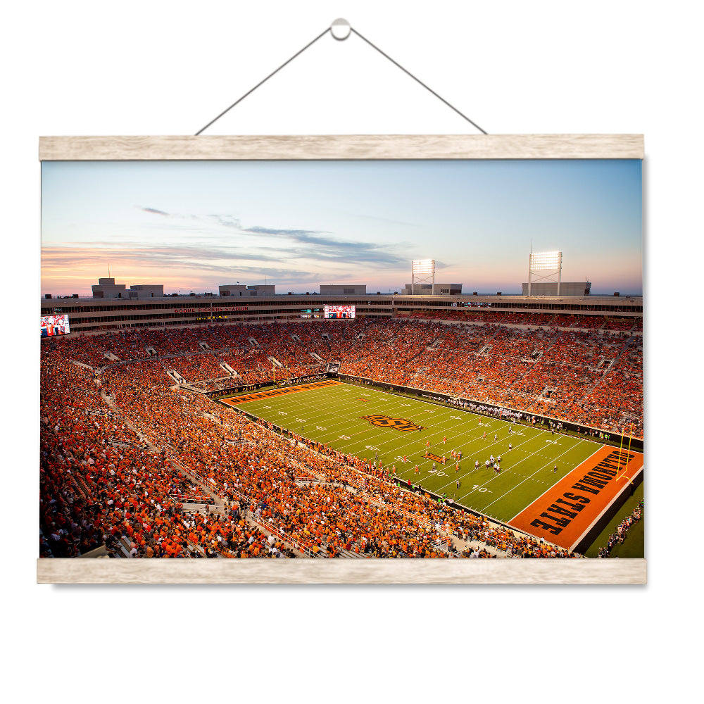 Oklahoma State Cowboys - OSU Orange Out Sunset - College Wall Art #Canvas