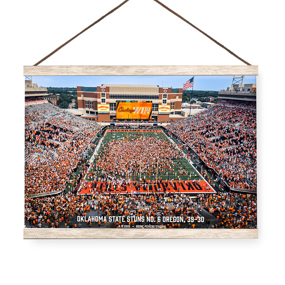 Oklahoma State Cowboys - Oklahoma State Stuns No. 6 Oregon - College Wall Art #Canvas