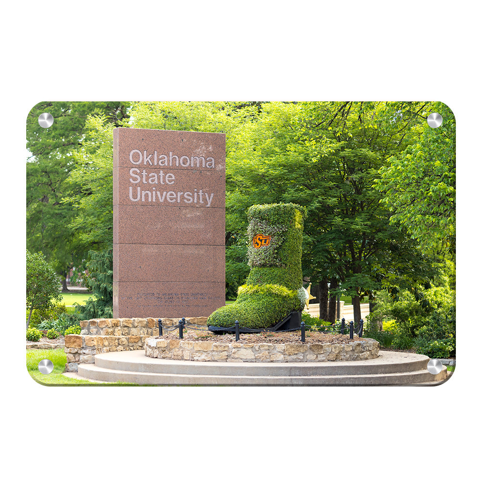 Oklahoma State Cowboys - OSU Boot Topiary - College Wall Art #Canvas