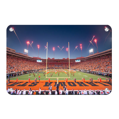 Oklahoma State Cowboys - Oklahoma State Fireworks - College Wall Art #Metal