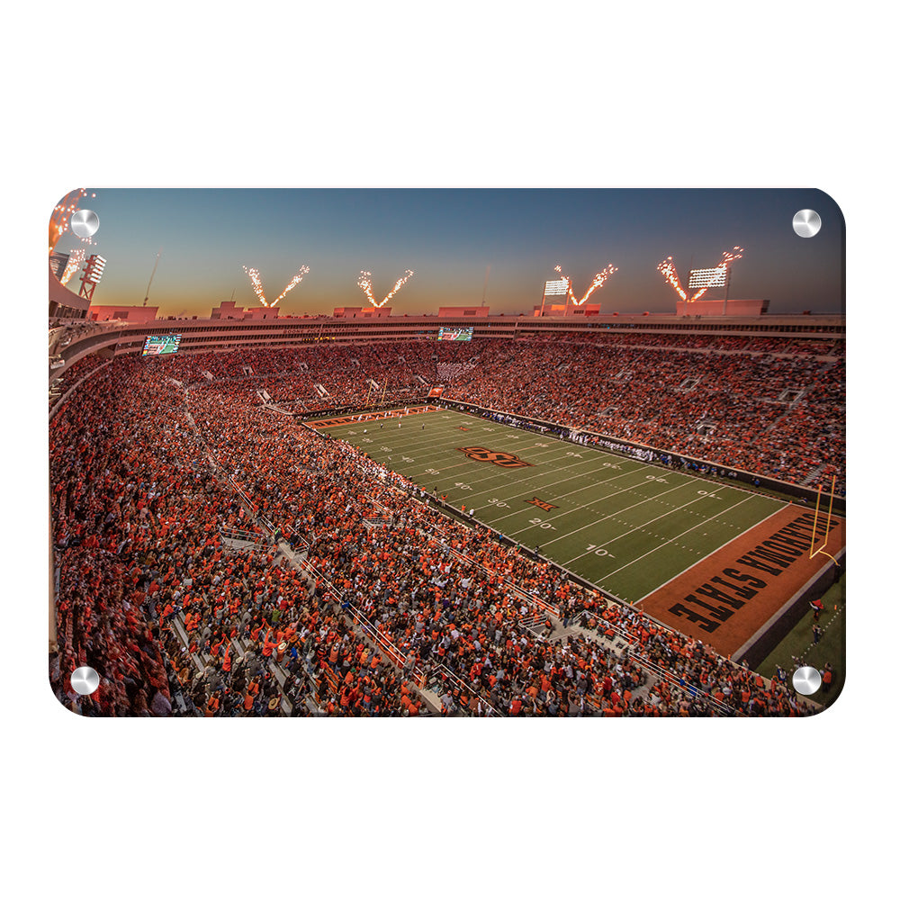 Oklahoma State Cowboys - Boone Pickens Stadium Sunset - College Wall Art #Canvas