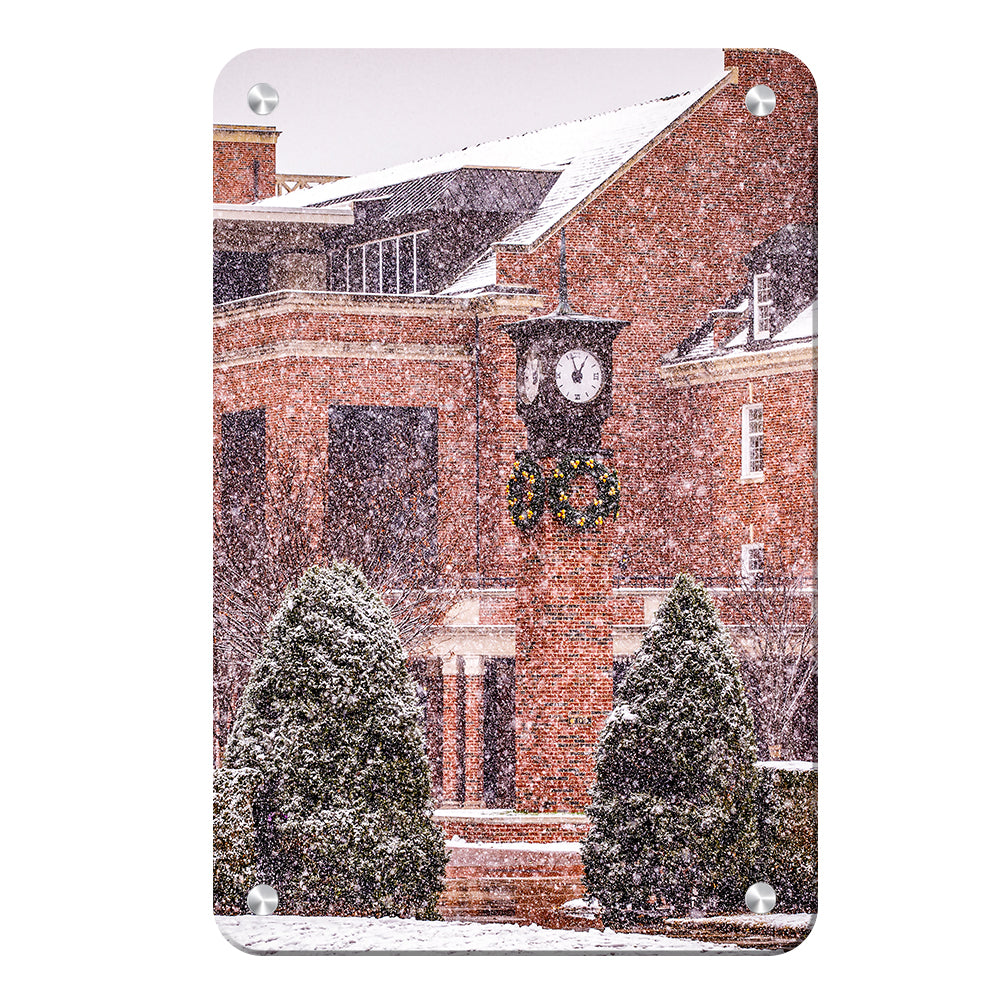 Oklahoma State Cowboys - Clock Tower Snow - College Wall Art #Canvas