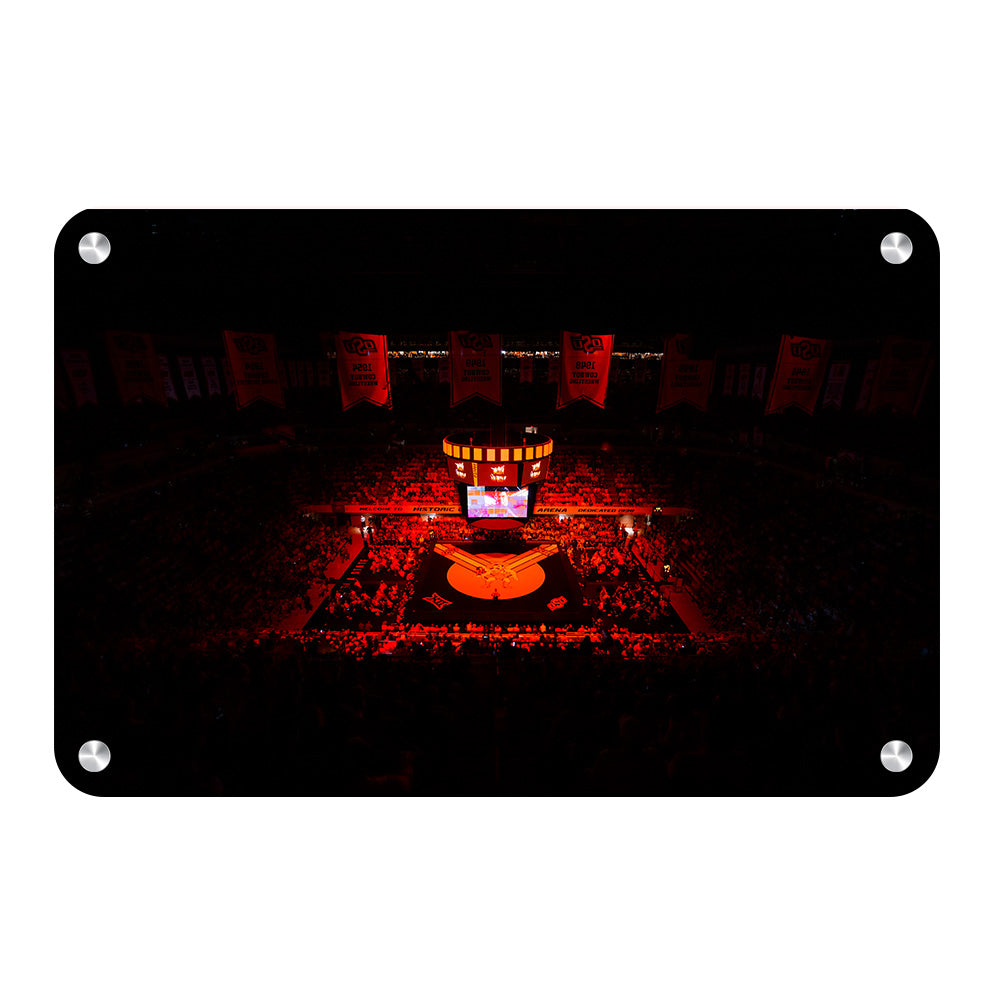 Oklahoma State Cowboys - Wrestling Lights - College Wall Art #Canvas