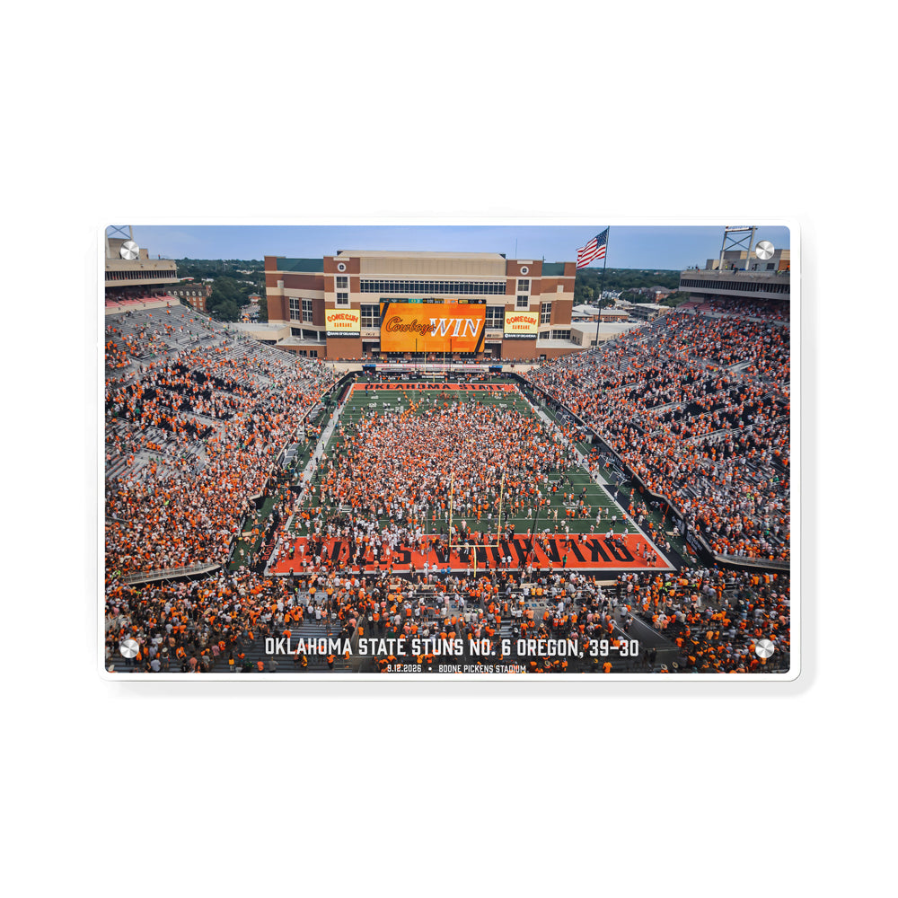 Oklahoma State Cowboys - Oklahoma State Stuns No. 6 Oregon - College Wall Art #Canvas
