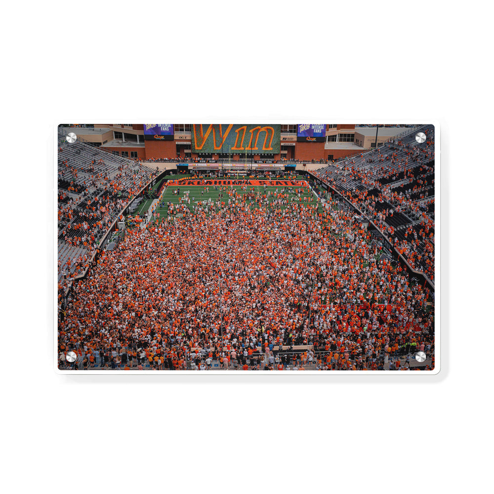 Oklahoma State Cowboys - Oklahoma State Win Storm the Field - College Wall Art #Canvas