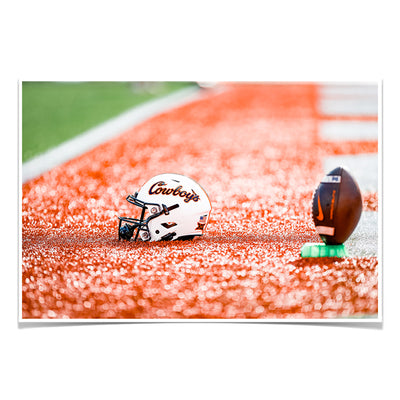 Oklahoma State Cowboys - OSU Helmet - College Wall Art #Poster