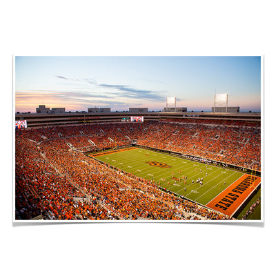 Oklahoma State Cowboys - OSU Orange Out Sunset - College Wall Art #Photo Poster