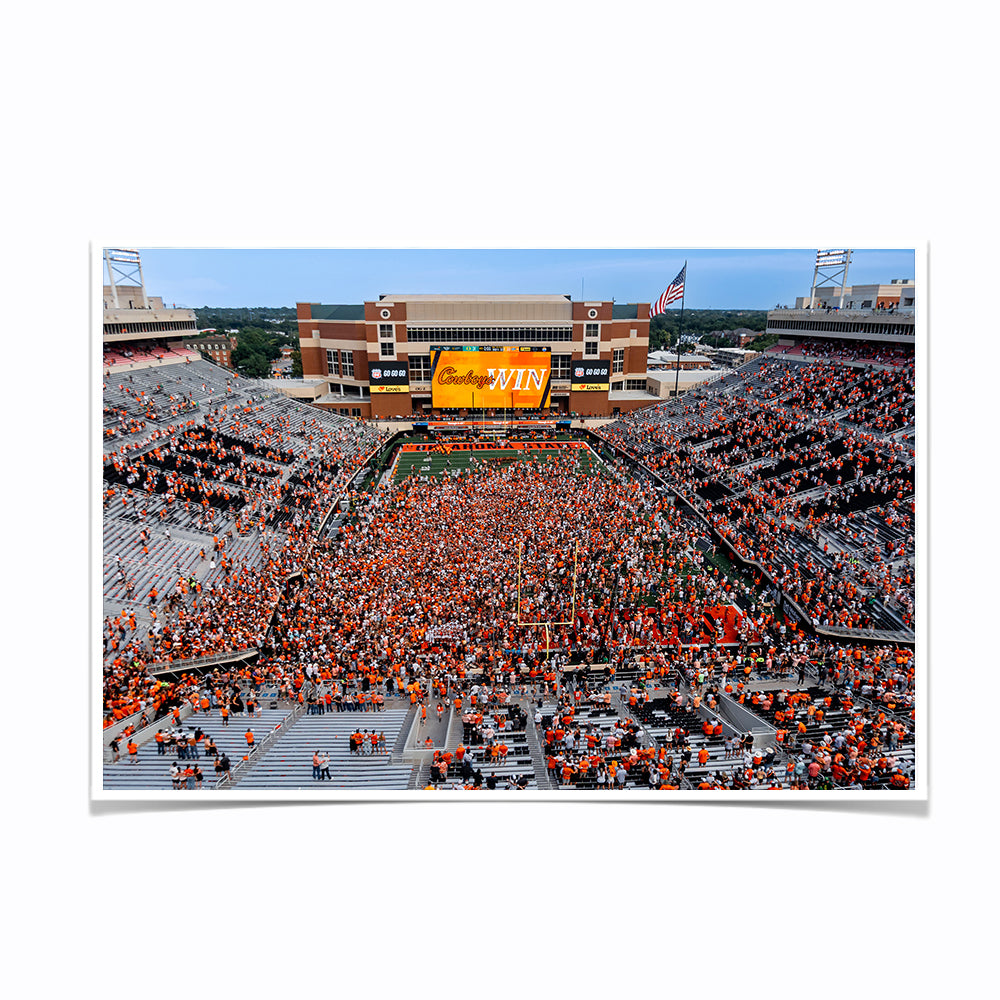 Oklahoma State Cowboys - Cowboys Win Stun Oregon - College Wall Art #Canvas