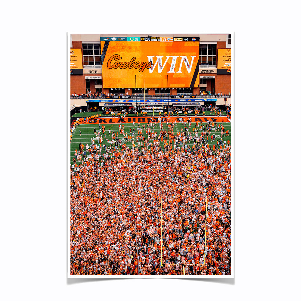 Oklahoma State Cowboys - Oklahoma State Cowboys Win - college wall art #canvas