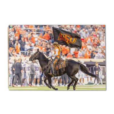 Oklahoma State Cowboys - Spirit Rider - College Wall Art #Wood