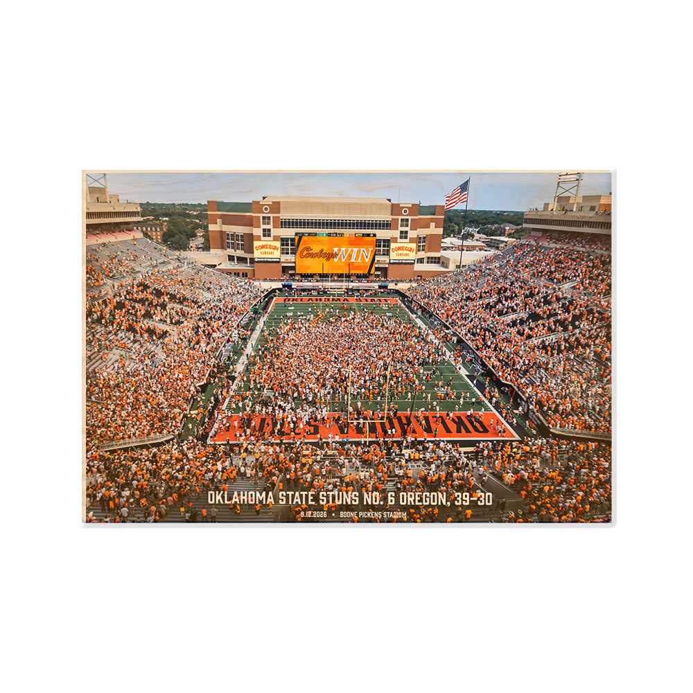 Oklahoma State Cowboys - Oklahoma State Stuns No. 6 Oregon - College Wall Art #Canvas