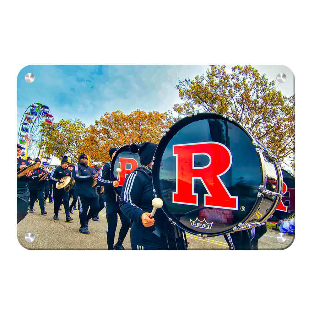 Rutgers Scarlet Knights - Marching Scarlet Knights Boardwalk HDR - College Wall Art #Canvas