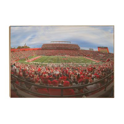 Rutgers Scarlet Knights - Fisheye SHI - College Wall Art #Wood